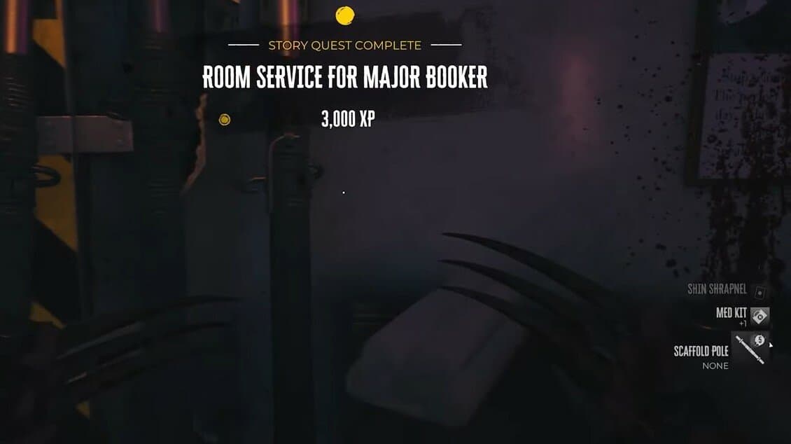 Dead Island 2 : Solution de la mission "Room Service pour le Major Booker"
