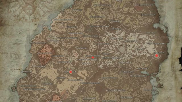 Emplacement du boss du monde Ashava - Diablo 4
