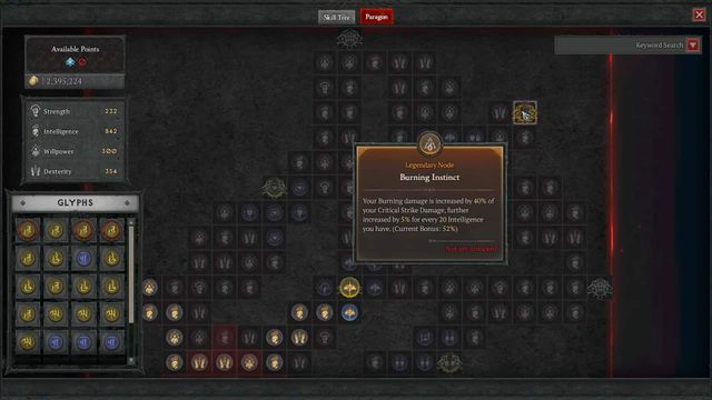 Parangon Sorcier - Diablo 4