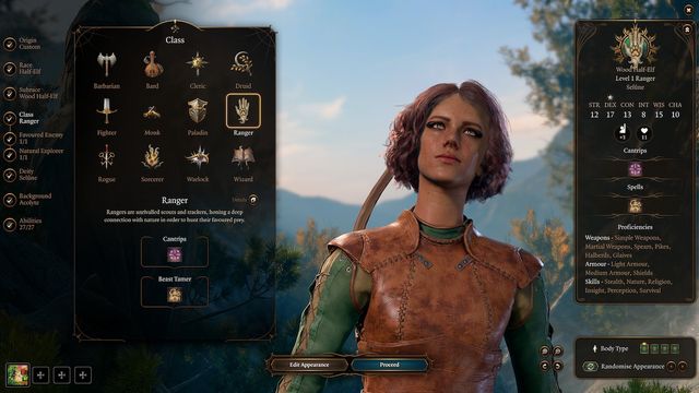 Baldur's Gate 3: Classe et de compétences du Rodeur