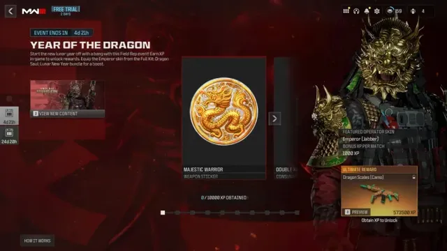 MW3 et Warzone : Récompenses de l’événement Toute l’Année du Dragon