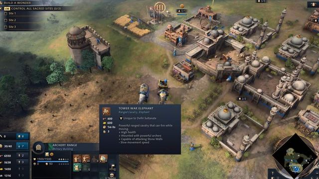 Age of Empires 4 : Commande de construction urgente d'éléphants du sultanat de Delhi