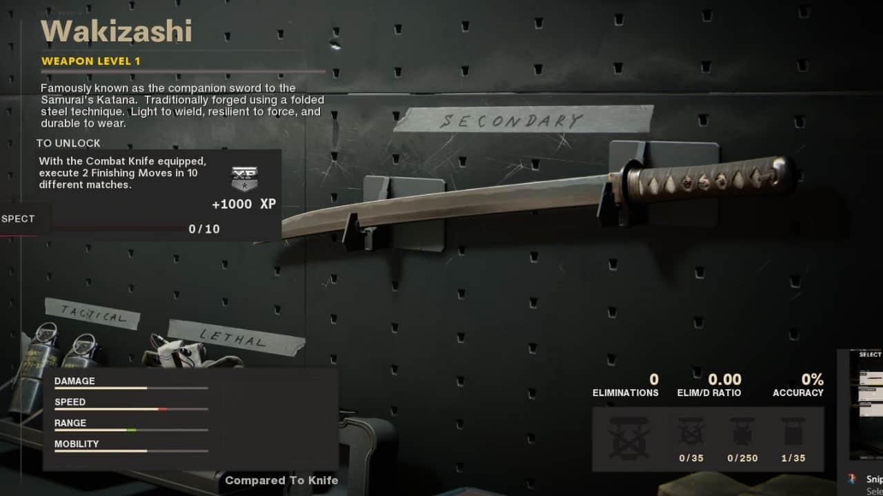 Comment débloquer le Wakizashi Katana dans Black Ops Cold War