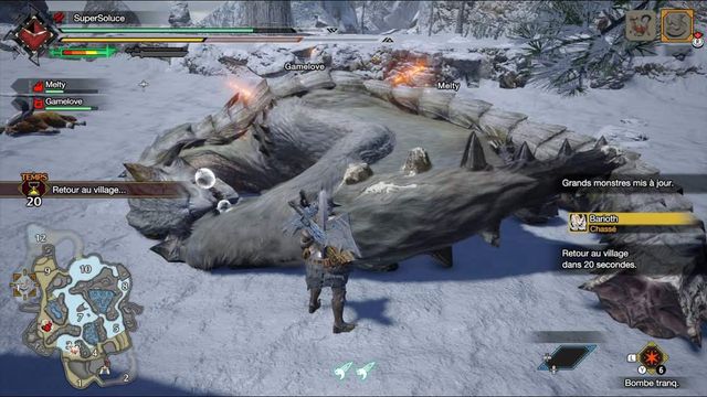 Monster Hunter Rise : Barioth Faiblesse, armes, armures et drops