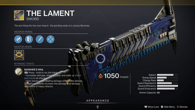 Destiny 2 Beyond Light Guide de quête Lamentation perdue