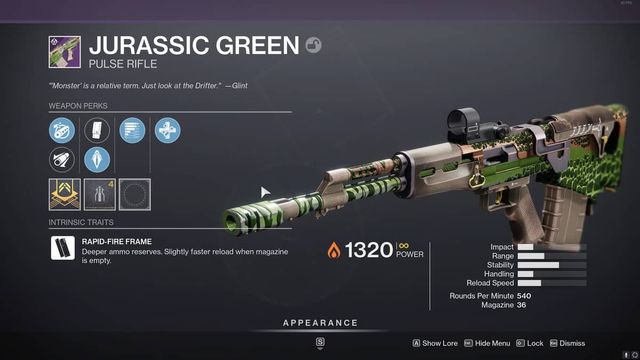 Destiny 2 : Comment obtenir le fusil vert de Jurassic