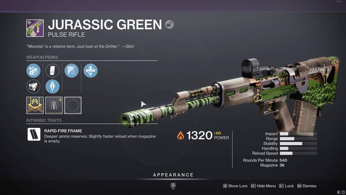 Destiny 2 : Comment obtenir le fusil vert de Jurassic