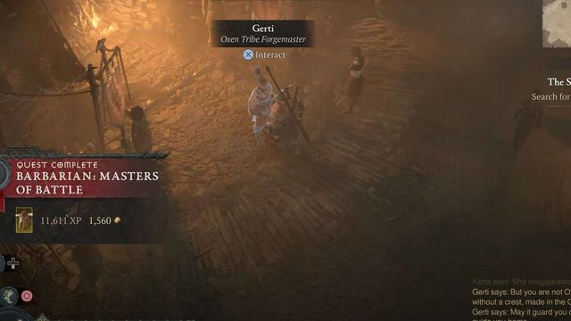 Barbare : Quête des Maîtres de Bataille - Diablo 4