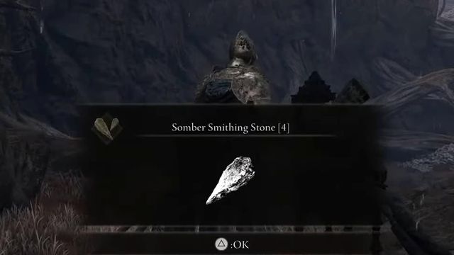 Elden Ring : Emplacements Sombre Smithing Stone 4