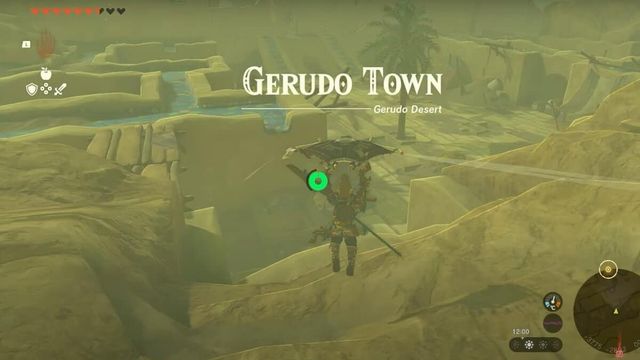 Zelda : Tears Of The Kingdom - Emplacement de la ville de Gerudo
