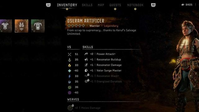 Horizon : Forbidden West - Comment obtenir l'armure d'artificier d'Oseram