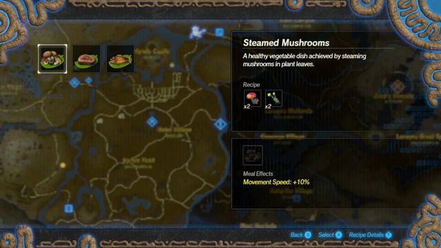 Guide des recettes de cuisine Hyrule Warriors : L’Ère du Fléau