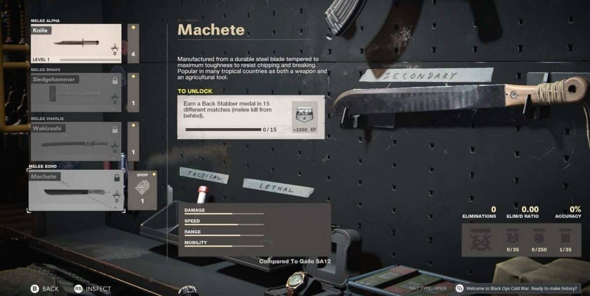Comment débloquer la machette dans Black Ops Cold War