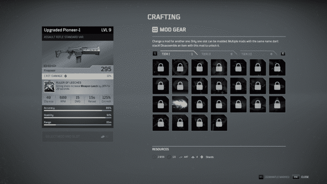 Outriders Comment bien utiliser l'artisanat pour du crafting