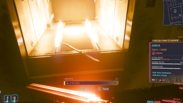 Cyberpunk 2077 2.0 : Comment obtenir le Thermal Katana