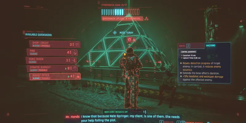 Les 5 meilleures files d'attente Quickhack dans Cyberpunk 2077 2.0.
