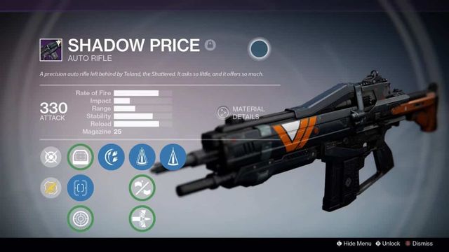 Comment obtenir le prix de l'ombre dans Destiny 2