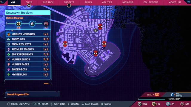 Spider-Man 2 - Emplacements des Spider-Bots dans le centre-ville de Brooklyn