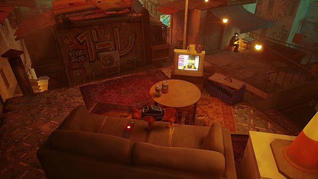 Comment parcourir les chaînes de télévision dans Stray