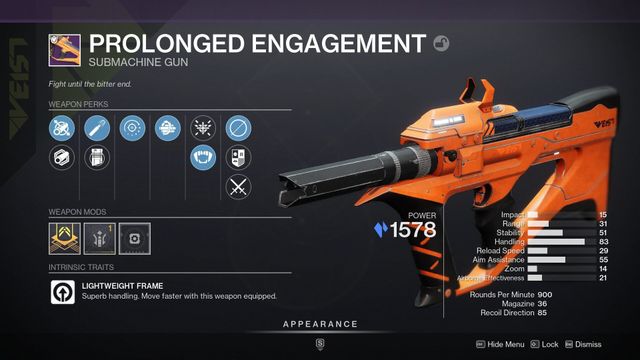 Destiny 2 : And Its God Roll - Comment obtenir le SMG à engagement prolongé