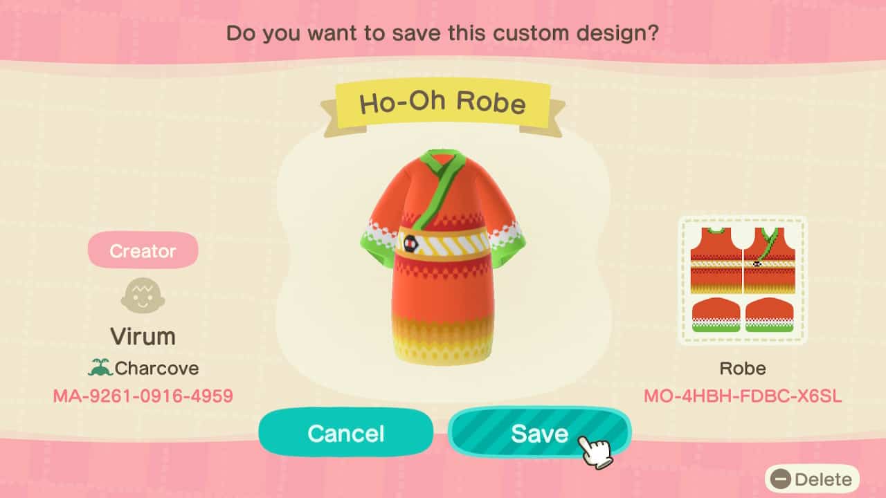 Animal Crossing : New Horizons - Codes Pokémon