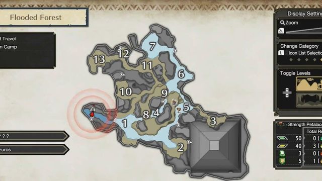 Monster Hunter Rise Guide des emplacements d'enregistrement des reliques de la forêt inondée