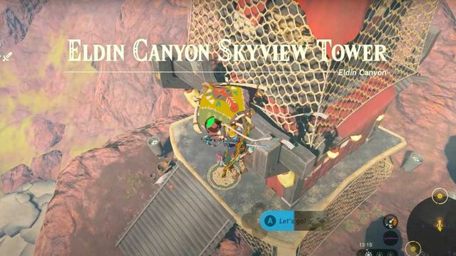 Zelda : Tears Of The Kingdom - Comment débloquer la tour Eldin Canyon Skyview