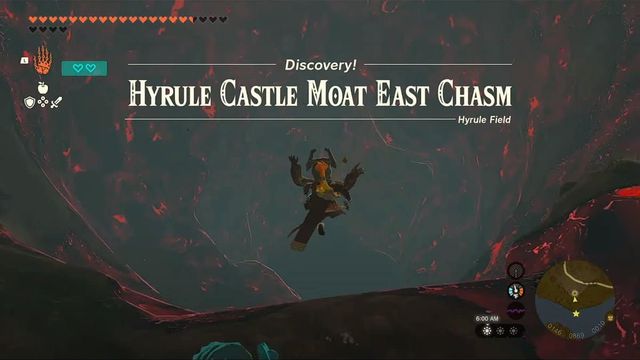 Comment se rendre au gouffre Est des douves du château d'Hyrule - Zelda: TotK