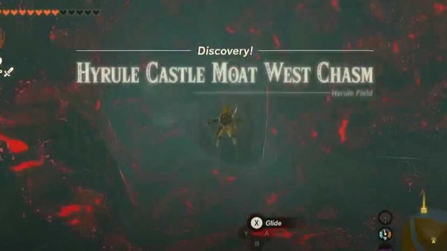 Comment se rendre au gouffre ouest des douves du château d'Hyrule - Zelda: TotK