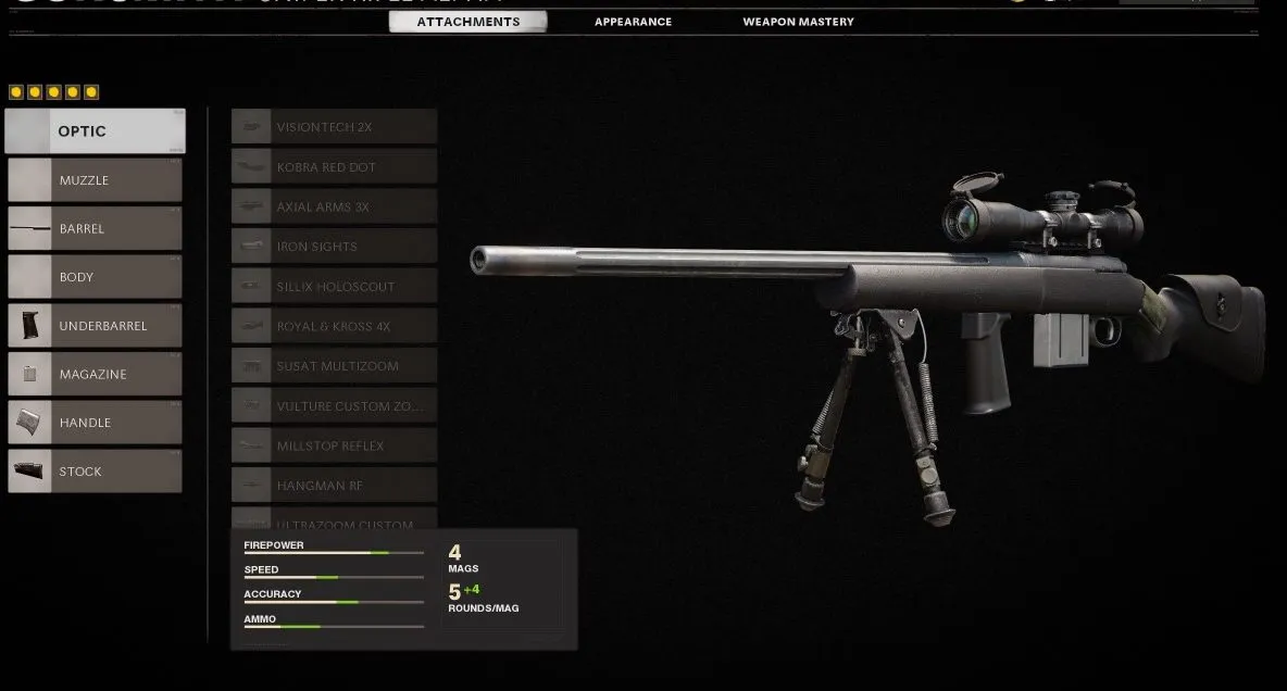 Call of Duty Black Ops Cold War Meilleures configurations du Pelington 703
