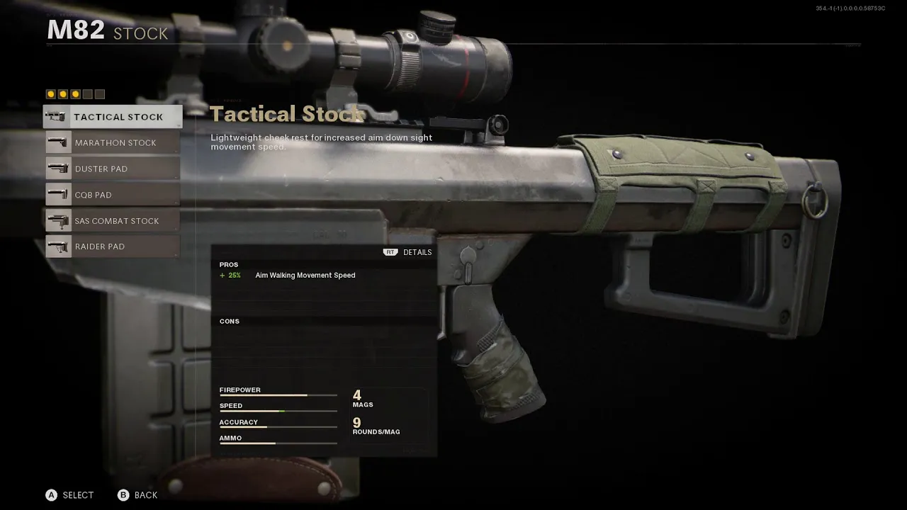 Call of Duty Black Ops Cold War Meilleures configurations du M82