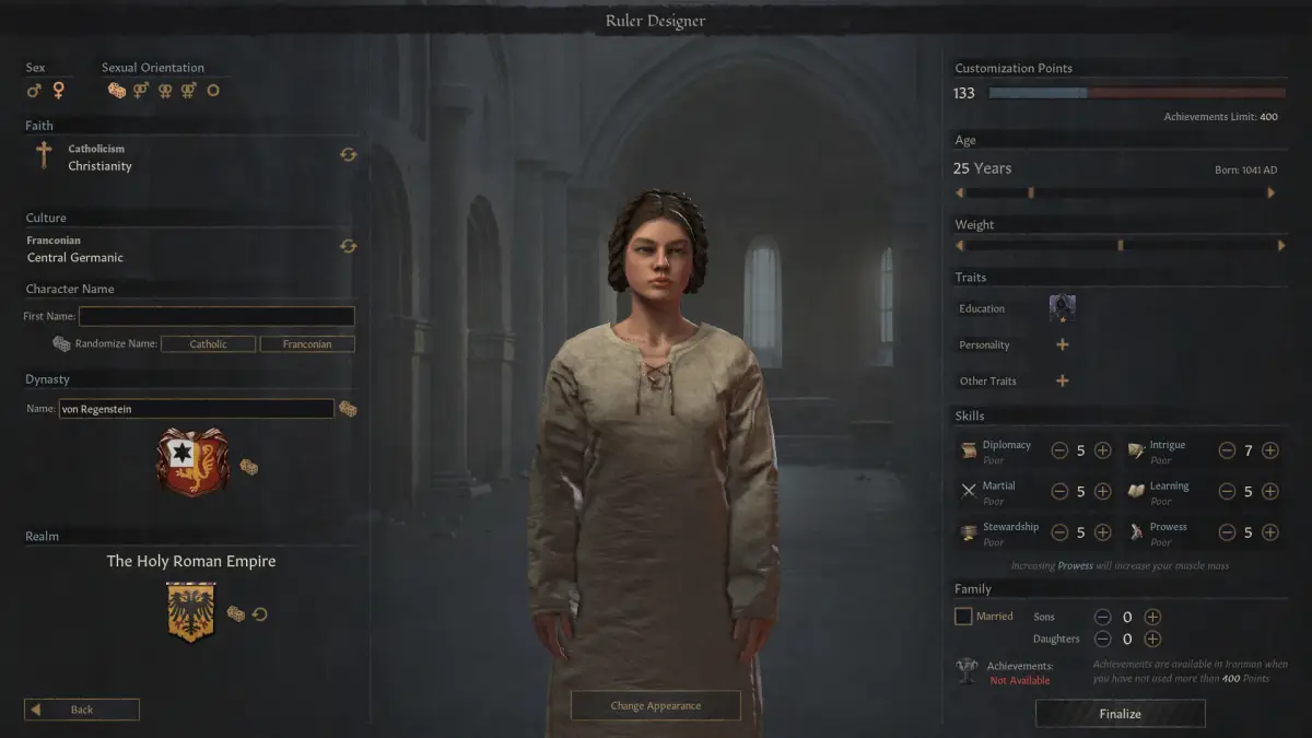 Guide de l'éditeur d'apparence des personnages de Crusader Kings 3