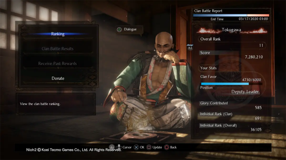 Nioh 2 Guide des objets Glory