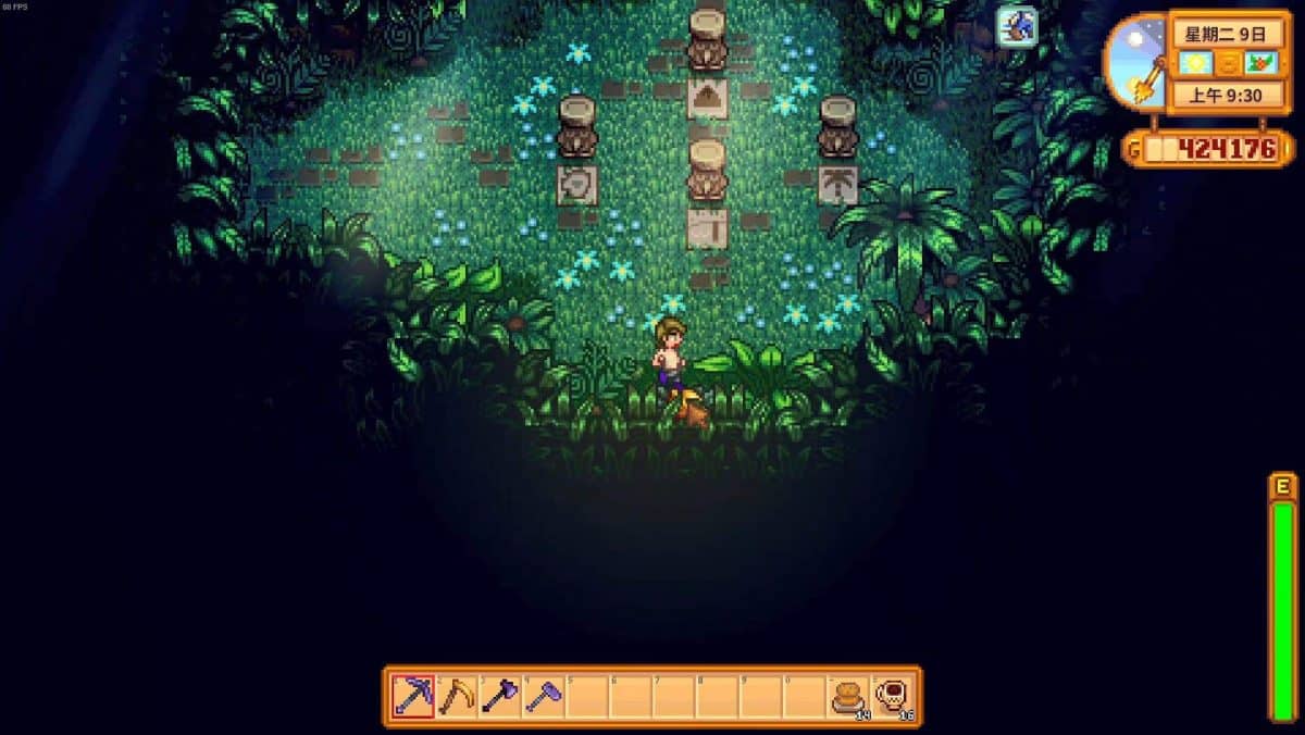Emplacements des noix dorées dans Stardew Valley Tseret