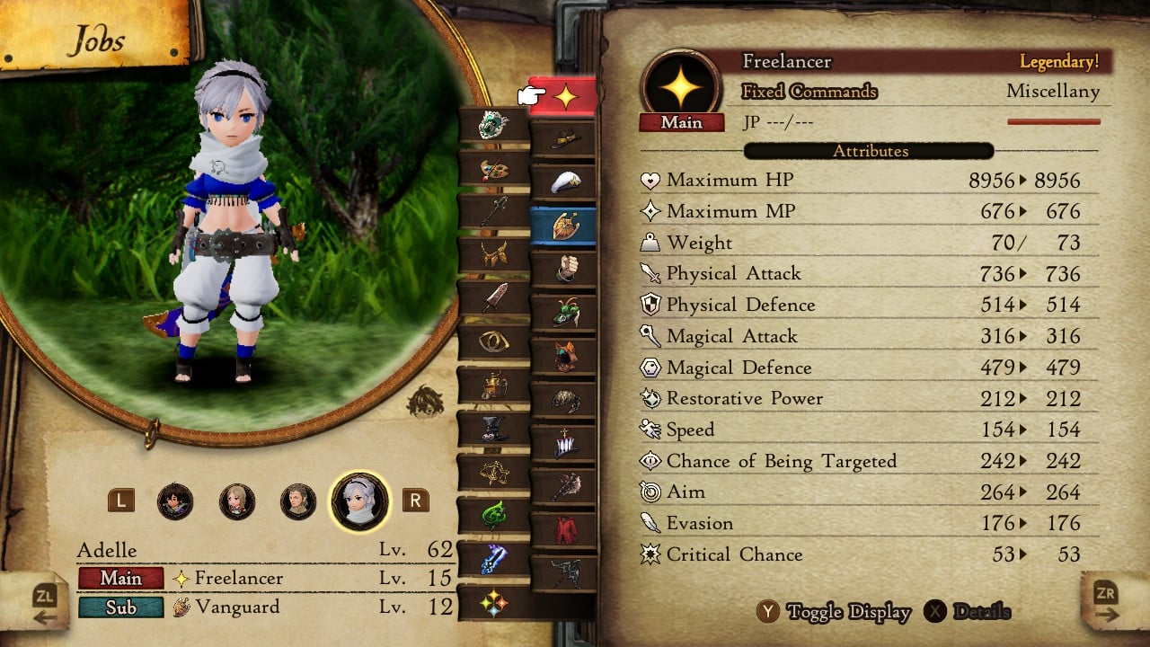 Guide des meilleurs jobs de Bravely Default 2