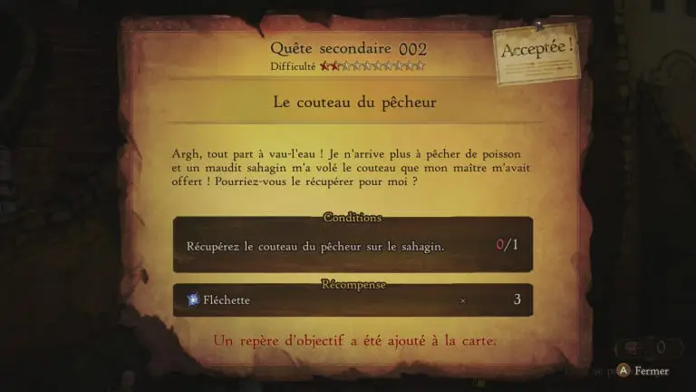 Bravely Default II Soluce – Quête annexe 002 – Le couteau du pêcheur