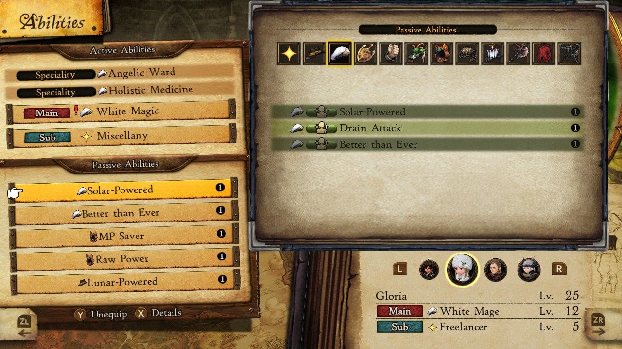 Bravely Default 2 Guide des Capacités professionnelles