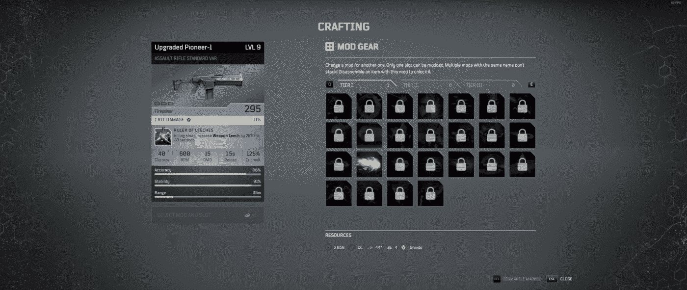 Outriders Comment bien utiliser l'artisanat pour du crafting