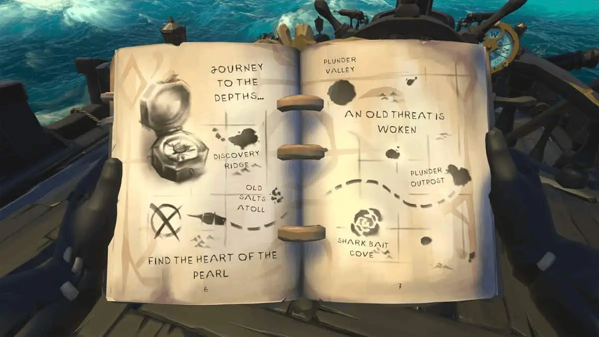 Sea of Thieves : Guide des emplacements du journal Sunken Pearl