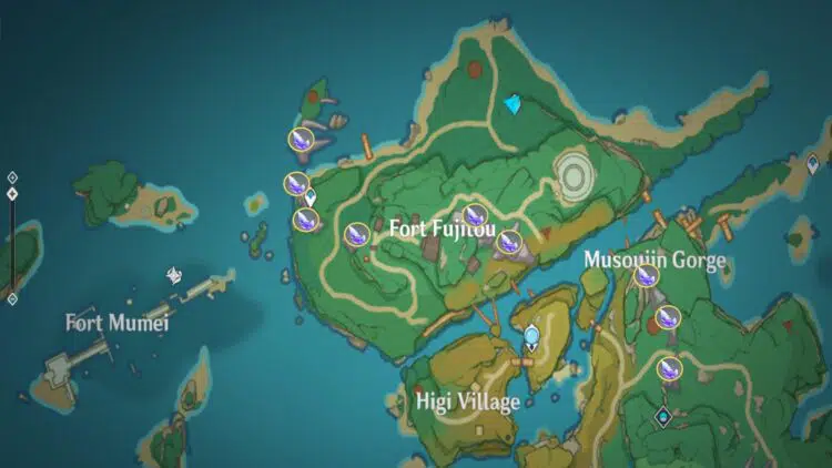Île Yashiori (nord) – Fort Fujitou et gorges de Musoujin