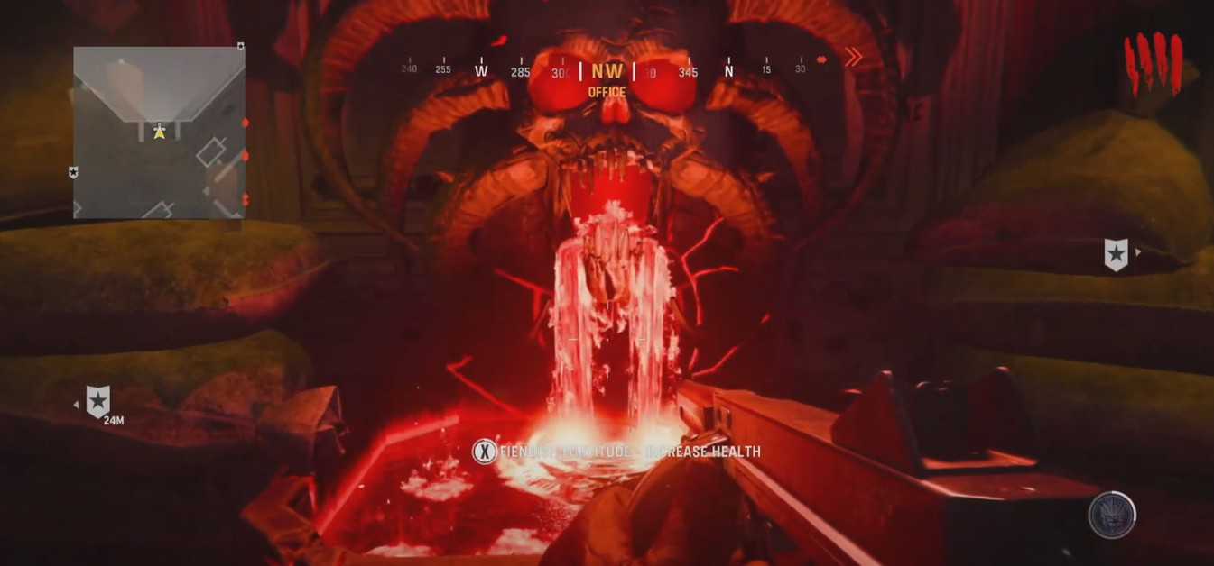 CoD Vanguard Zombies Der Anfang Perk Guide des emplacements de la fontaine Tseret