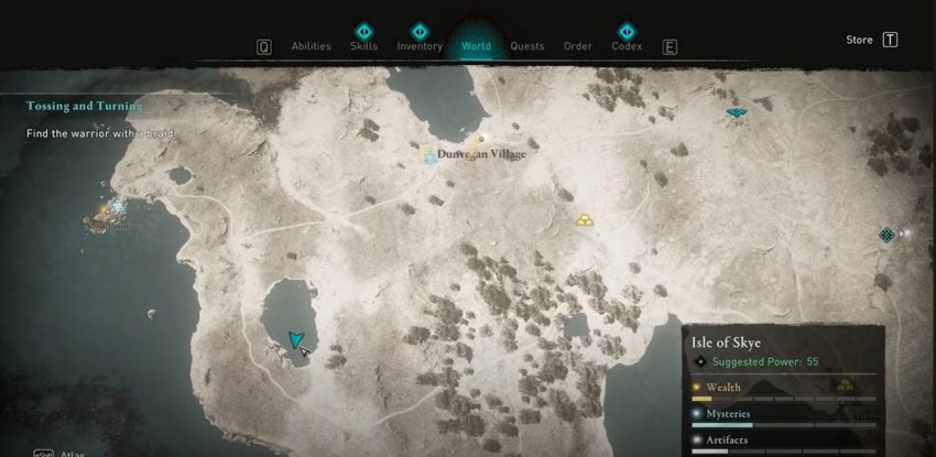 Comment compléter la carte du trésor de l'île de Skye dans AC Valhalla
