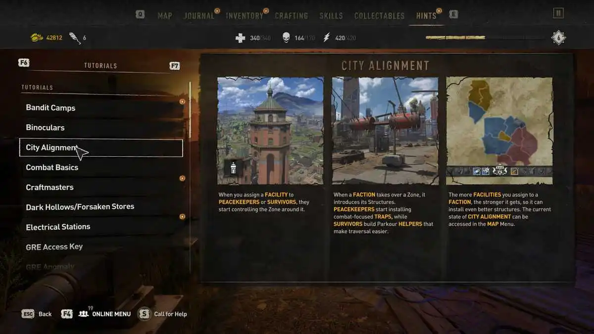 Dying Light 2 : Comment attribuer des structures aux factions