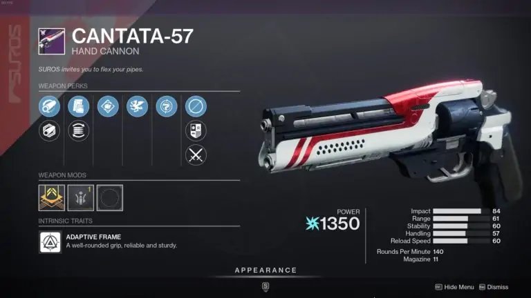 Comment obtenir Cantata-57 dans Destiny 2