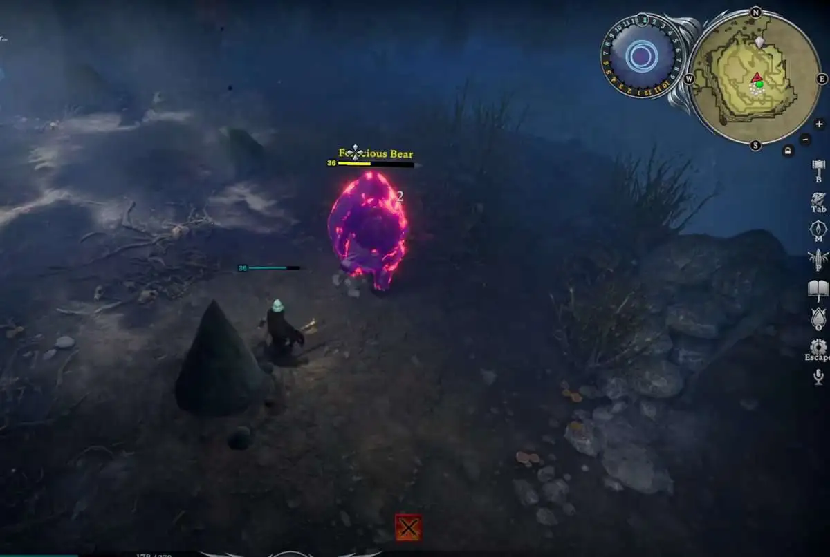 V Rising : Emplacement de l'ours féroce, combat de boss