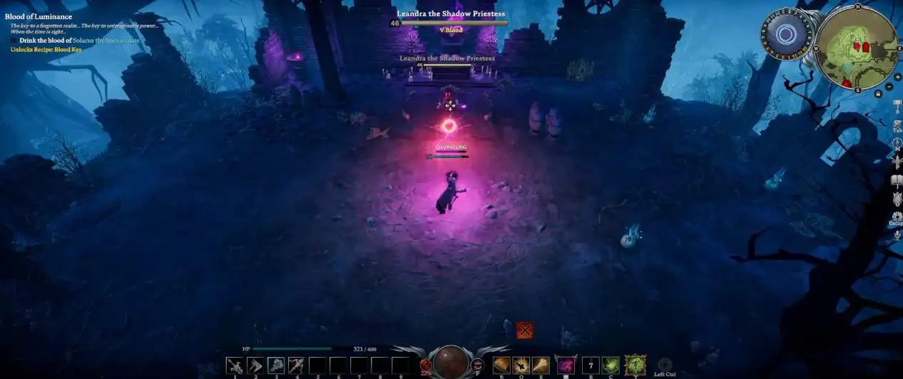 V Rising : Guide du boss Leandra, la prêtresse de l'ombre
