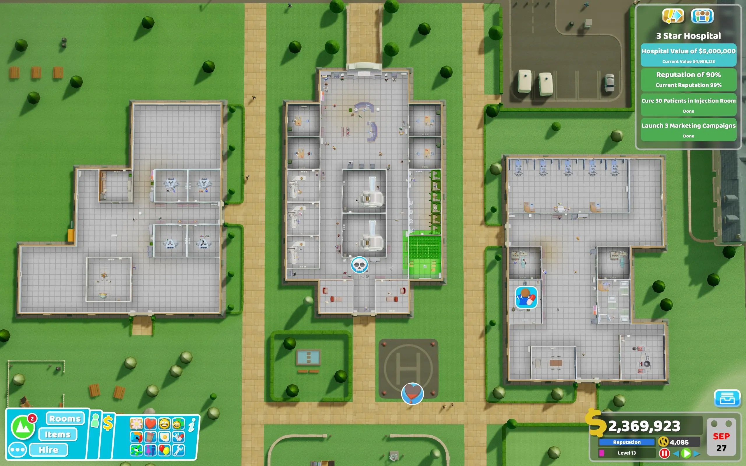 Two Point Hospital : Guide de Flemington