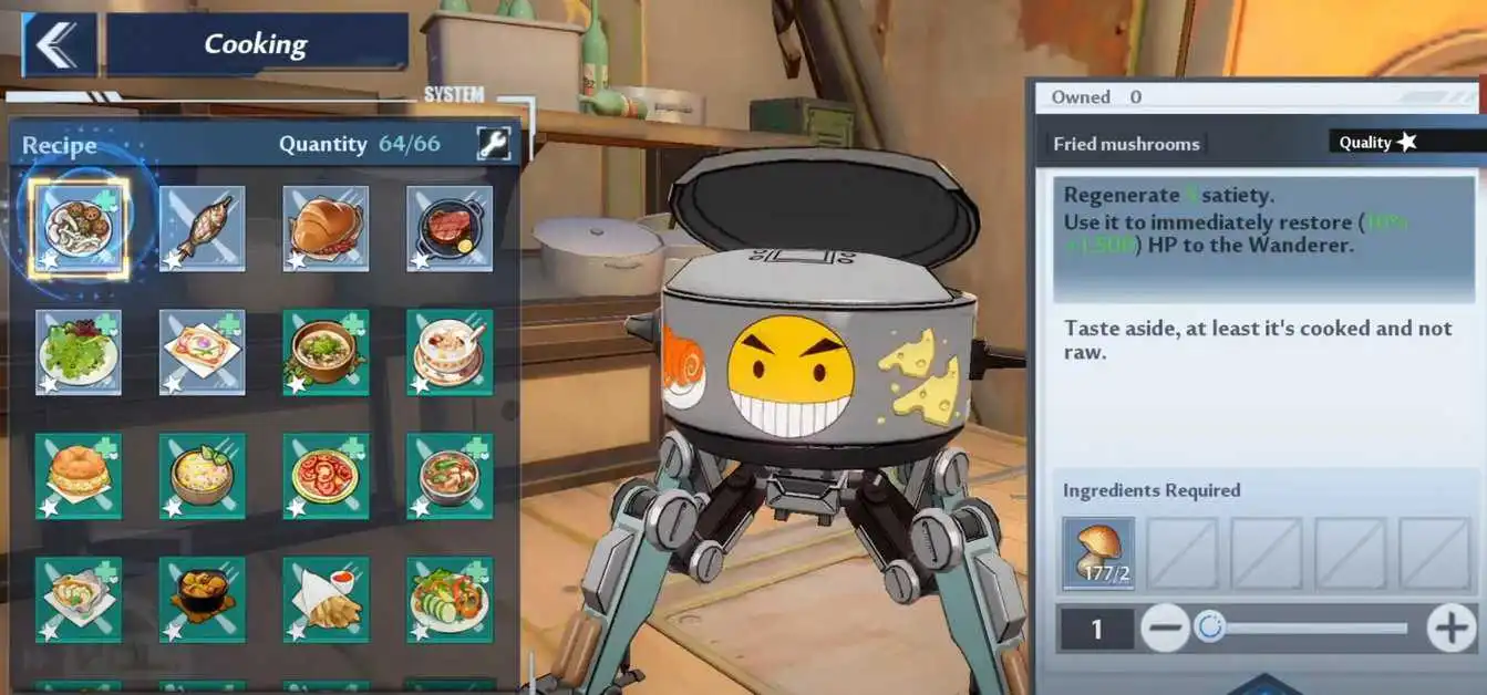 Tower of Fantasy : Guide de cuisson