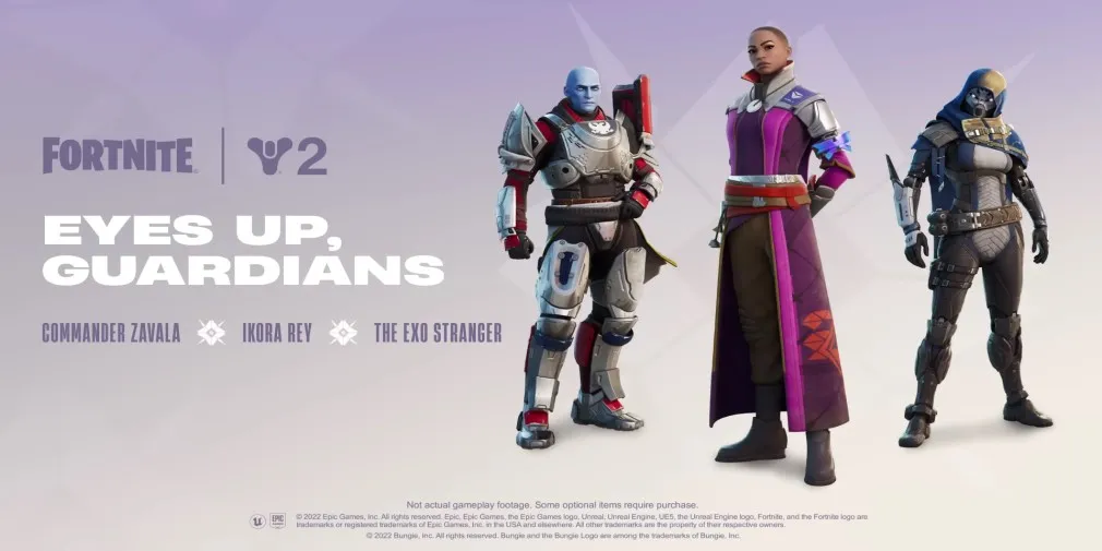 Fortnite x Destiny : De nouveaux superbes skins de gardiens
