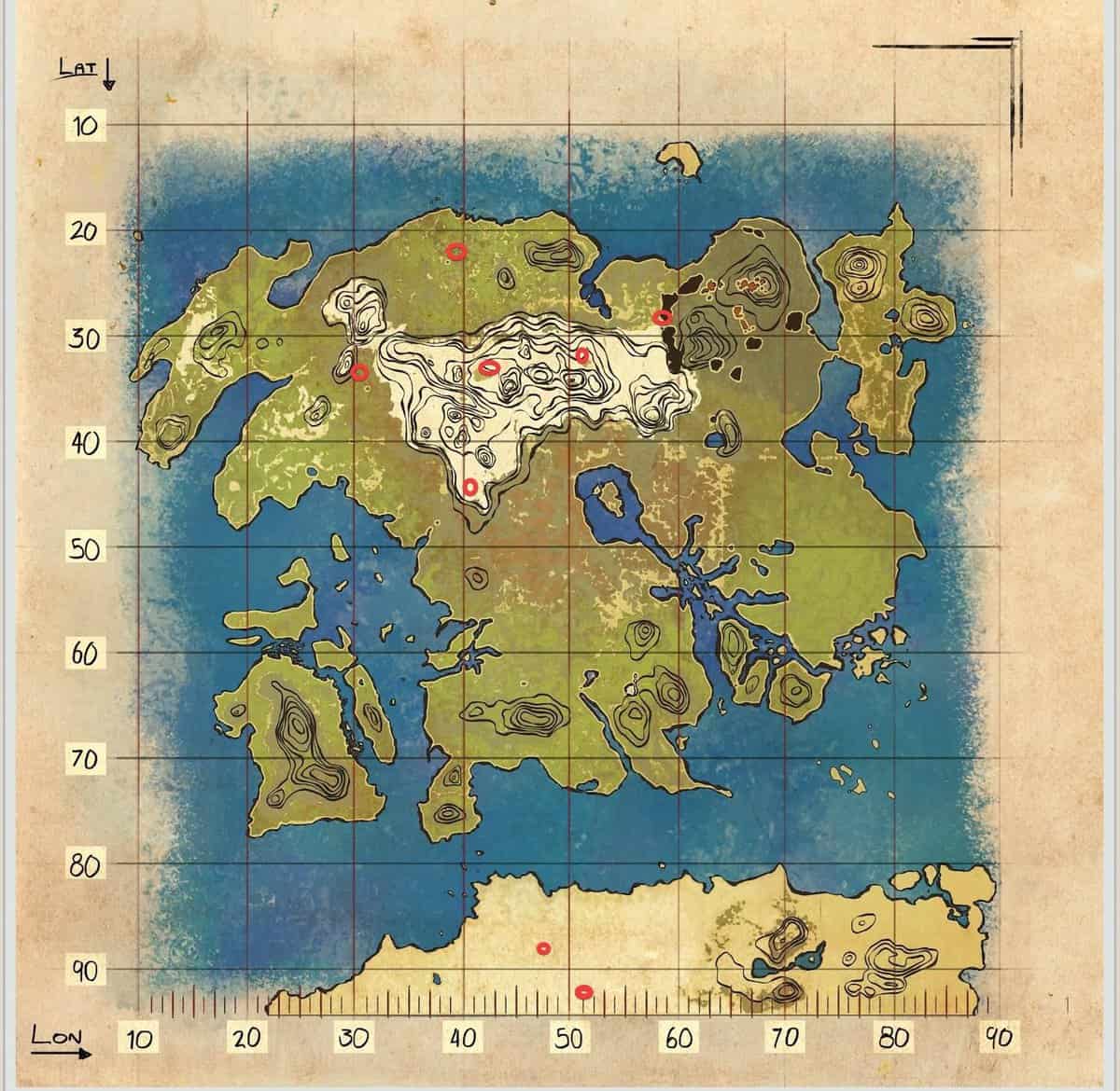 Ark Lost Island Emplacements Des Polym res Tseret